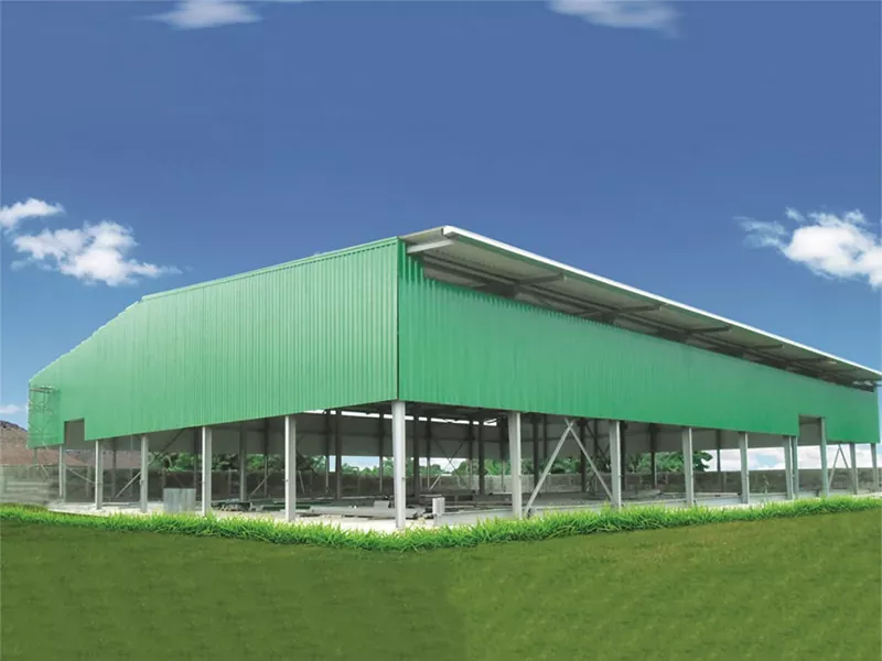 Eco-freonlik Prefab Metal Warehouse-gebou