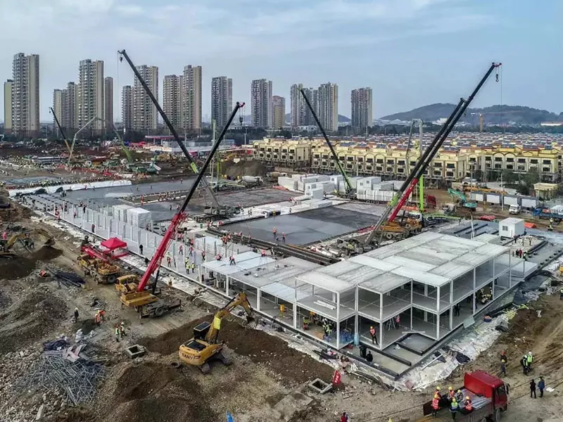 Modular stielen struktuer sikehûs Building