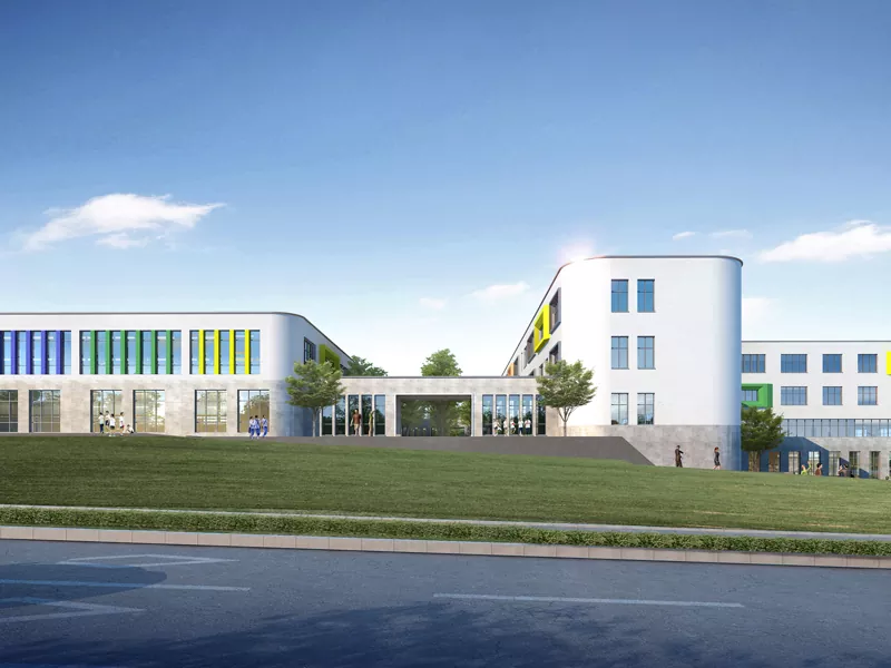 Prefabrikeare stielstruktuer skoalgebou